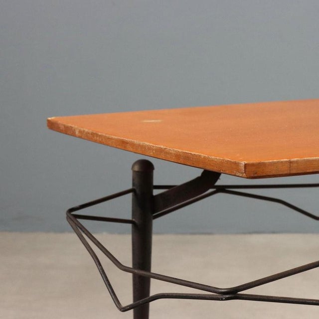 Vintage Teak and Lacquered Metal Coffee Table, 1960s For Sale - Image 3 of 8