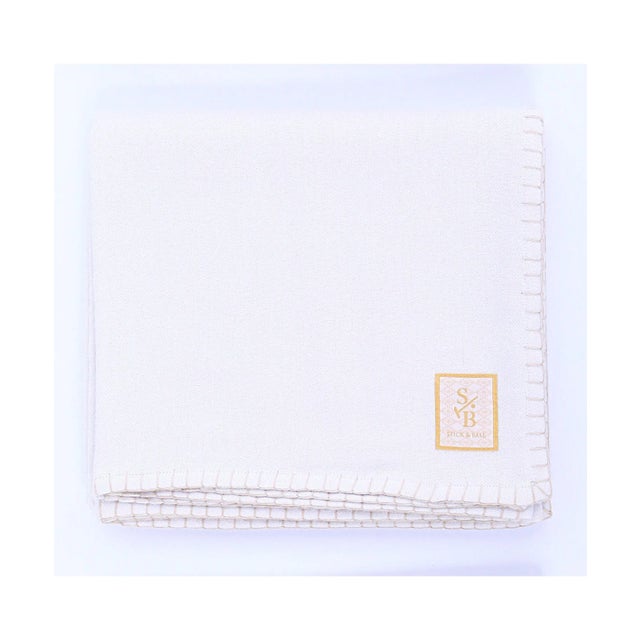 Contemporary White Alpaca Throw For Sale - Image 3 of 3