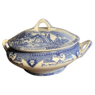 Earthenware Tureen from Boch Frères For Sale