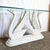 White Hollywood Regency Wooden Swan Glass Top Console Table For Sale - Image 8 of 8