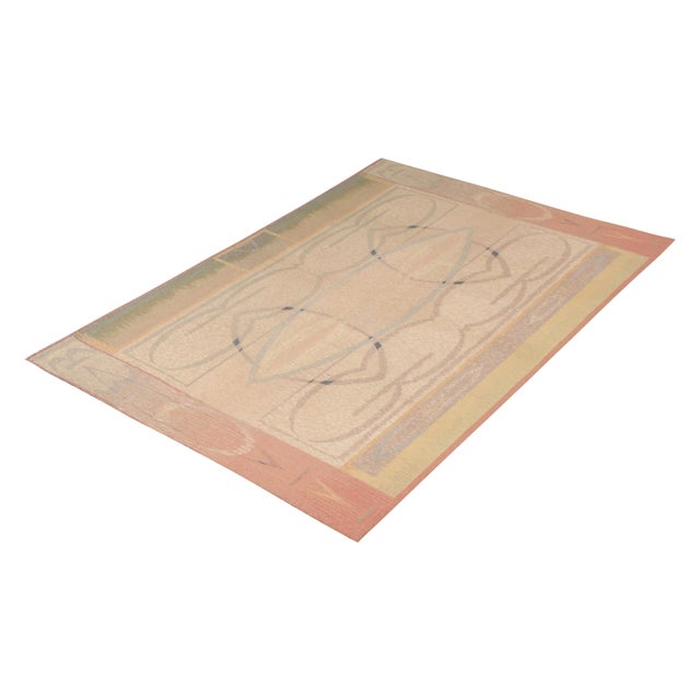 This vintage 6×8 Art Deco needlepoint is one of a limited collection that recaptures the works of artist Tim Van Campen....