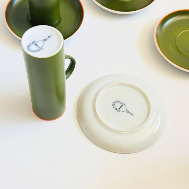 MCM LaGardo Tackett Green Demitasse Mugs and Saucers - Set of 4 For Sale - Image 14 of 15