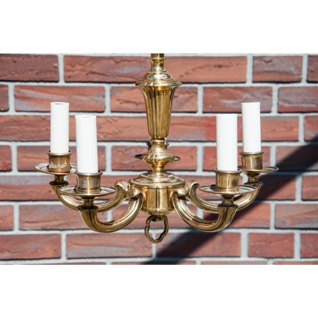 Five-Arm Chandelier, Western Europe, 1950s For Sale - Image 4 of 6