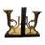 Mid 20th Century Sarreid Ltd. Limited Edition Solid Brass Trumpet Sculptural Bookends - Pair For Sale