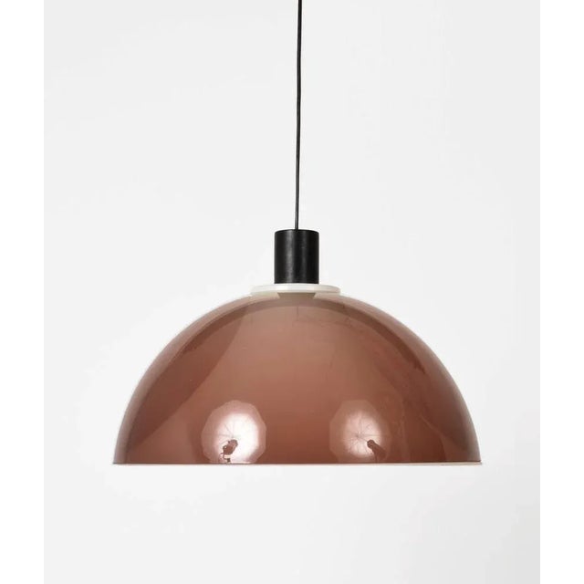 Mid-Century Italian Modern Brown Acrylic Glass Pendant from Stilux, 1960s For Sale - Image 4 of 6