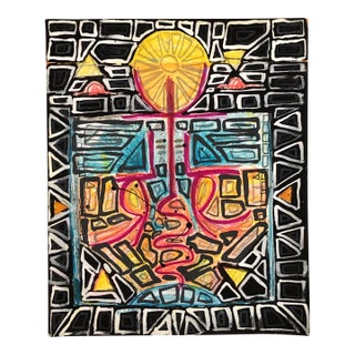 Sun Sigil, Original Mixed Media Artwork on Paper by Cassandra Auker For Sale