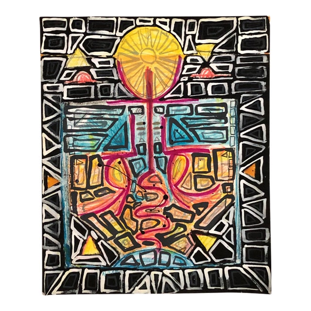 Sun Sigil, Original Mixed Media Artwork on Paper by Cassandra Auker For Sale