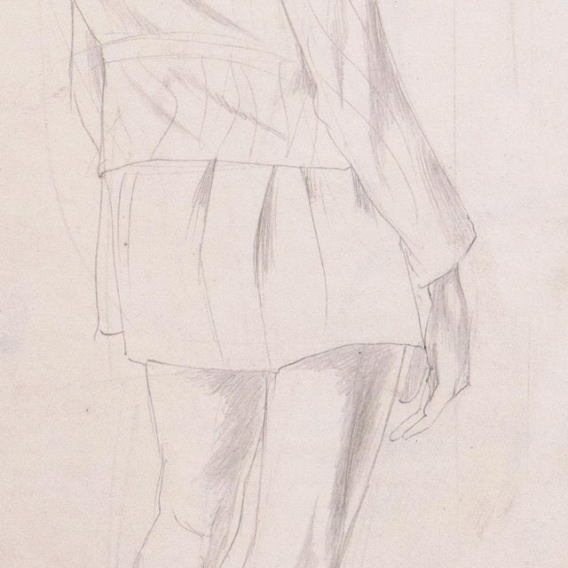 1940s 'Standing Girl' by Grégoire Michonze, 1945, École Des Beaux-Arts, Paris, Musée d'Art Moderne De Troyes For Sale - Image 5 of 8