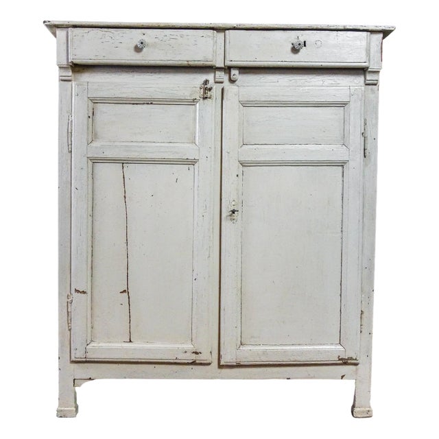 White Brocante Bakery Cabinet, 1900s For Sale