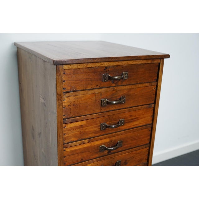 Brown Vintage French Pine Apothecary Cabinet, 1930s For Sale - Image 8 of 14