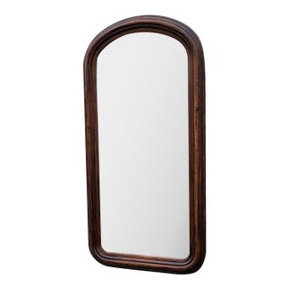 Antique 19th Century American Victorian Walnut Arched Wall Mirror Hallway For Sale