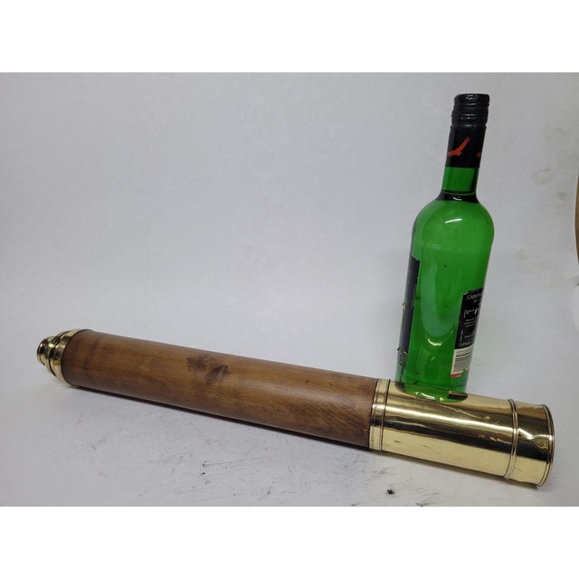 English Solid Brass Ship Captains Telescope For Sale - Image 3 of 9