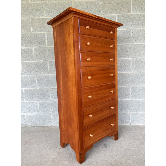Description: Chatam Reproductions Cherry Shaker Style 7 Drawer Lingere Chest Super High Quality Craftsmanship. In Very...