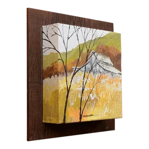 Unique Vintage 1970s Signed 3d Box Landscape Painting