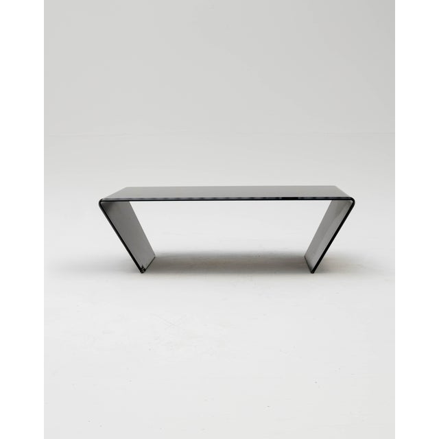 Space Age Black Glass Coffee Table, 1980s For Sale - Image 5 of 6