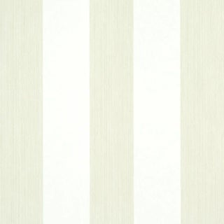 Schumacher Edwin Stripe Wide Wallpaper in Naturelle For Sale