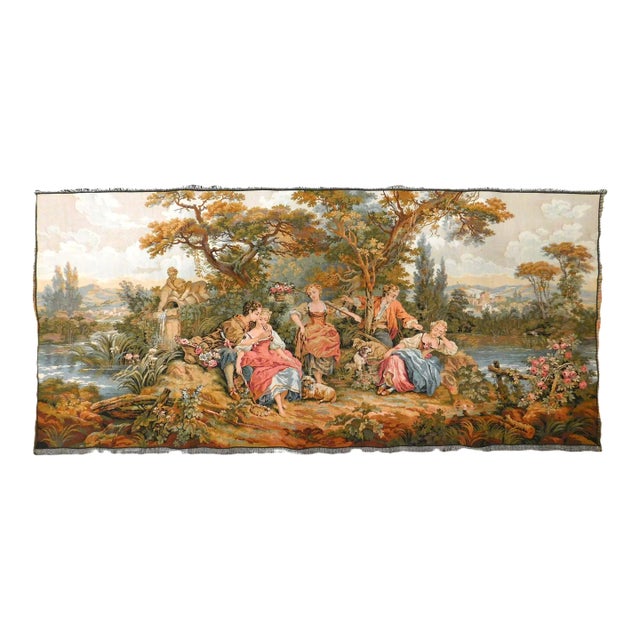 Vintage French Wall Hanging Tapestry. For Sale