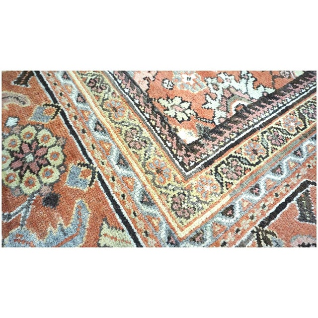 Antique Persian Sultanabad Wool 10x14 Orange, Taupe & Ivory Handmade Area Rug #1143026 For Sale In Houston - Image 6 of 11