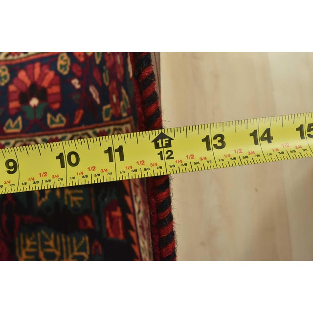 Vintage Afshar Rug 5'4'' X 8'3'' Black Wool Traditional Hand-Knotted Carpet For Sale - Image 13 of 15