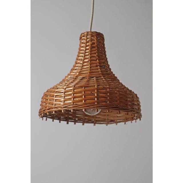 Mid-Century Modern Pendant Lights in Rattan, Germany, 1960s, Set of 3 For Sale - Image 13 of 18