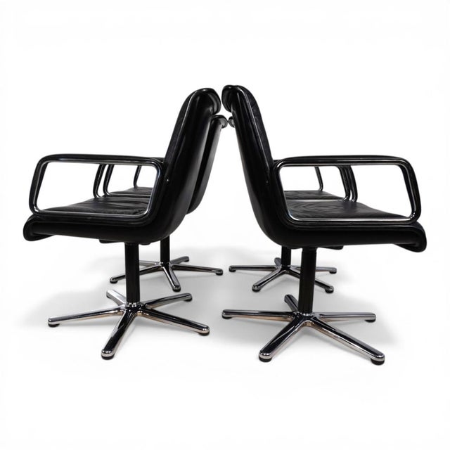 Animal Skin Delta Swivel Chairs by Delta Design for Wilkhahn, 1970s, Set of 4 For Sale - Image 7 of 18