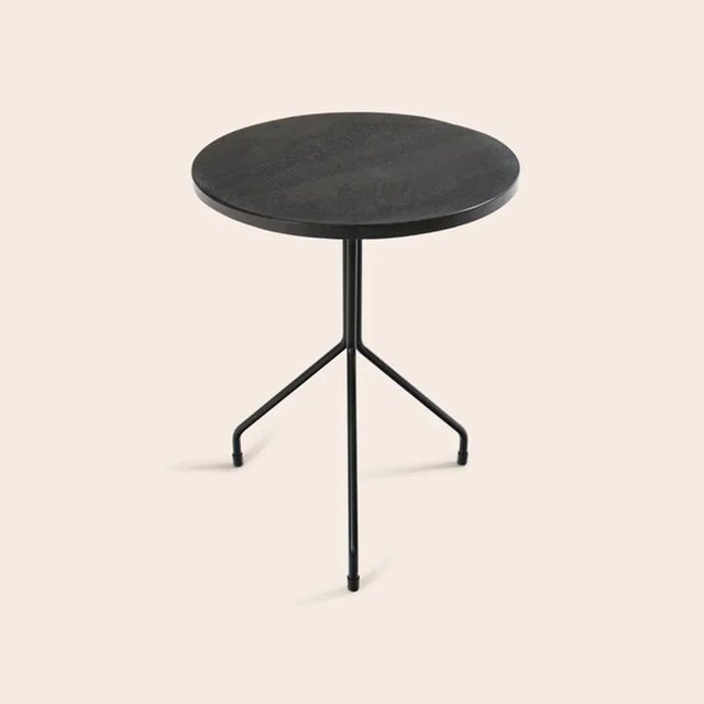 Medium All For One Black Slate Table by OxDenmarq Dimensions: D 50 x H 60 cm Materials: Steel, Slate