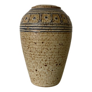Vintage Studio Art Pottery Ceramic Vase – Signed For Sale