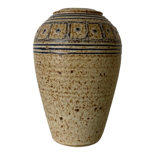 Vintage Studio Art Pottery Ceramic Vase – Signed For Sale