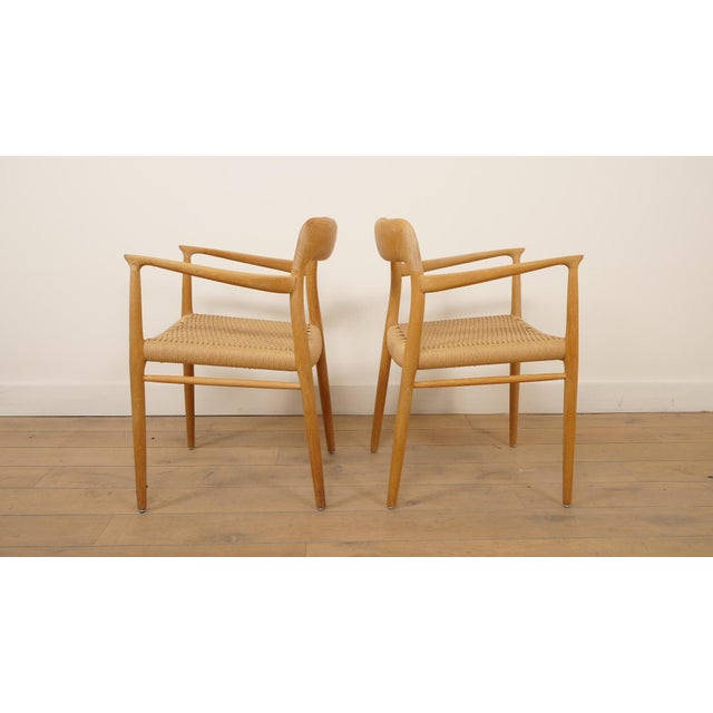 Wood Model 56 Dining Chairs in Oak by Niels Otto (N. O.) Møller for J.L. Møllers, Set of 2 For Sale - Image 7 of 12
