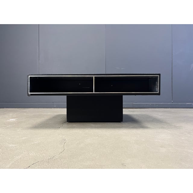 Black Vintage Italian Bar Coffee Table, 1970s For Sale - Image 8 of 11