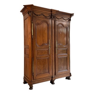 Antique Louis XVI Walnut Wardrobe For Sale