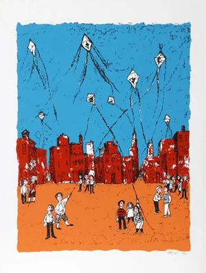 1980 Frank Kleinholz Kites Print