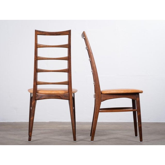Brown Lis Dining Chairs in Rosewood by Niels Koefoed, Denmark, 1960s, Set of 4 For Sale - Image 8 of 12