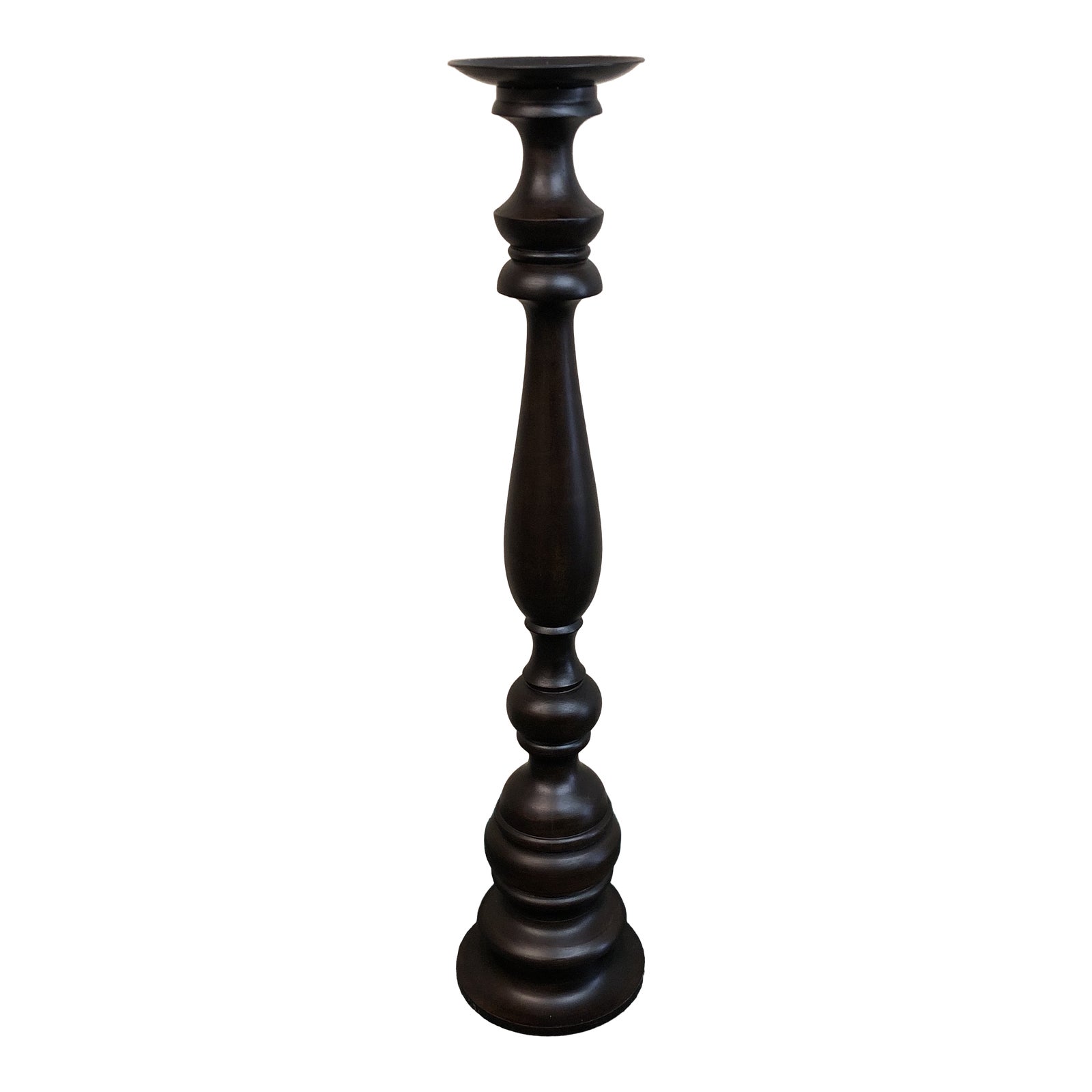 Pottery Barn Turned Wood Floor Pillar Holder