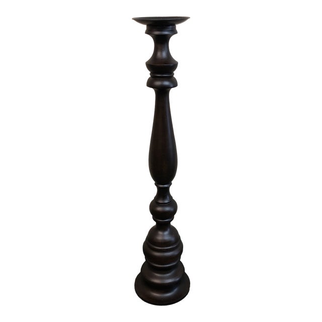 Pottery Barn Turned Wood Floor Pillar Holder Chairish