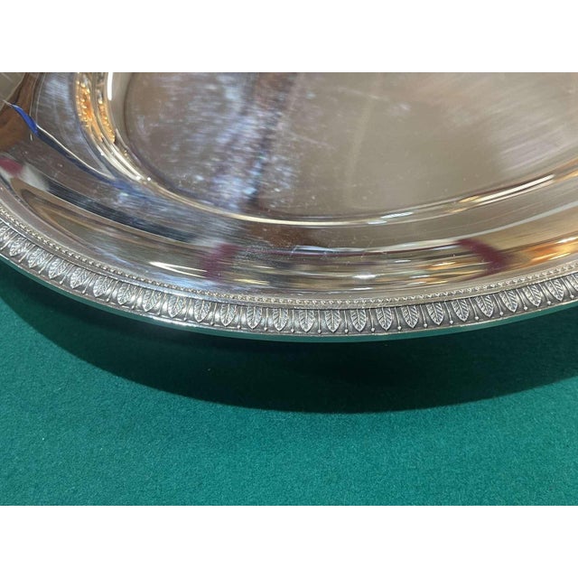 Oval Silver-Plated Malmaison Tray from Christofle For Sale - Image 6 of 10