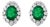 6 Carat Oval Shape Emerald & 2 Ct Diamond Post Back Earrings 14 Karat White Gold For Sale