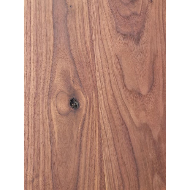 Custom Walnut & Metal Racetrack Coffee Table For Sale In New York - Image 6 of 12