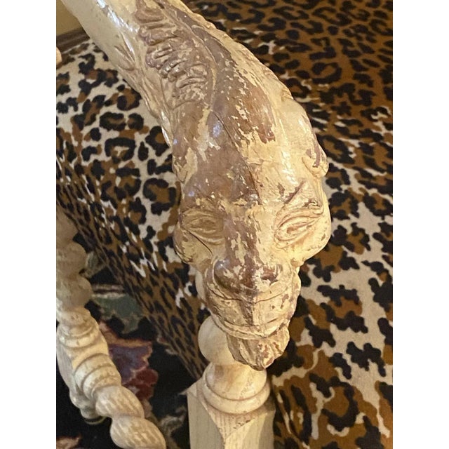 Gothic 19th Century Gothic Lion Head & Griffin Armchairs - A Pair For Sale - Image 3 of 13