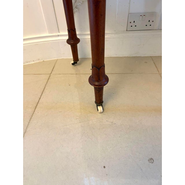 Antique Victorian Burr Walnut Card Console Table with Ormolu Mounts and Inlay, 1850 For Sale - Image 15 of 17