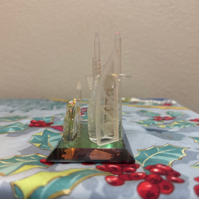 Contemporary Handcrafted Crystal Dubai Skyline Architectural Sculpture Miniature For Sale - Image 4 of 8