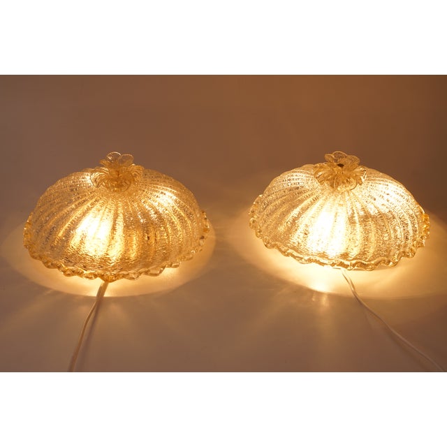 1950s Vintage Murano Ceiling Lamps from Barovier&toso, 1950s, Set of 2 For Sale - Image 5 of 11