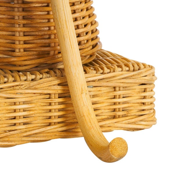 Early 21st Century Balford Elephant Rattan Accent Table in Natural For Sale - Image 5 of 9