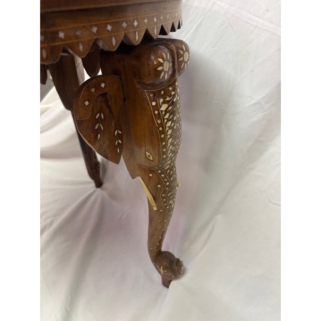 Anglo-Indian Inlaid Elephant Table For Sale - Image 4 of 11