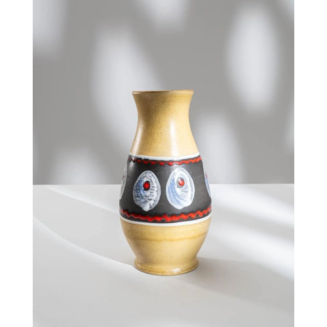 1960s German "W. Germany" Ceramic Vase For Sale - Image 4 of 9