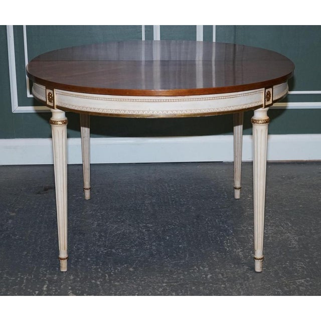 Extendable Dining Table in Cherrywood and Hand-Painted Gilt Wood from Kindel Furniture For Sale - Image 15 of 18