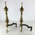 Vintage Pair Federal Hollywood Regency Style Brass & Iron Andirons Fire Dogs For Sale - Image 4 of 6