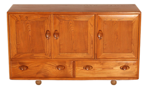 Mid-Century Modern Windsor Elm Sideboard on Casters from Ercol, 1960s