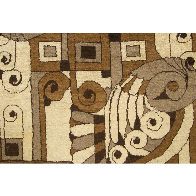 Contemporary Contemporary French Geometric Brown Wool Rug by Rug & Kilim, France For Sale - Image 3 of 9