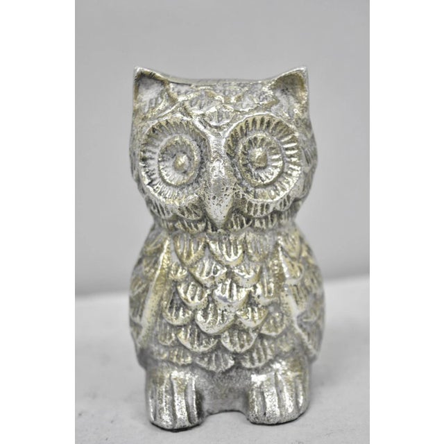 Modern Contemporary Mid Century Modern Style Small Figural Owl Form Doorstop Wedge For Sale - Image 3 of 9